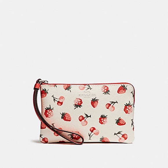 Coach fruit print wristlet Clearance